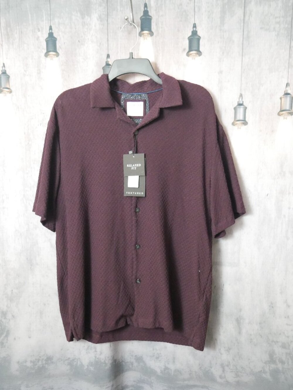 Men's Denim & Flower Ricky Singh Burgundy Polo Large
